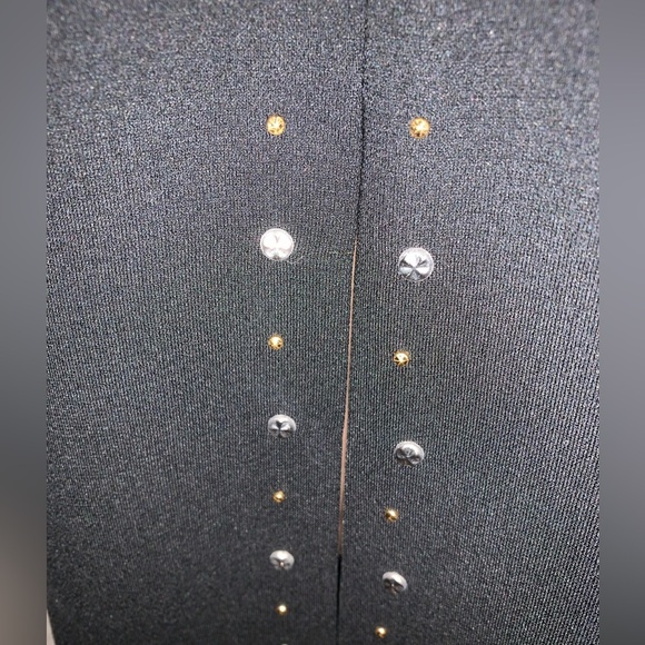 Nicole Miller Elegant Black Strapless long Dress slit with beading Size 10 - Picture 3 of 7